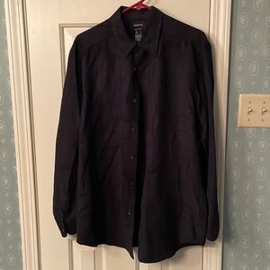 Vintage Faux Suede Button-up